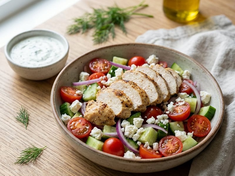Greek Salad with Chicken