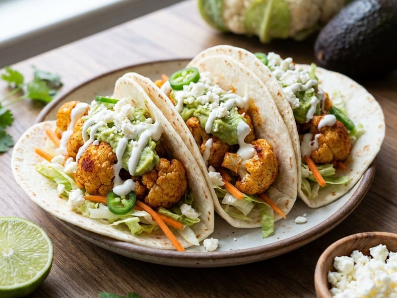 Roasted Cauliflower and Avocado Tacos