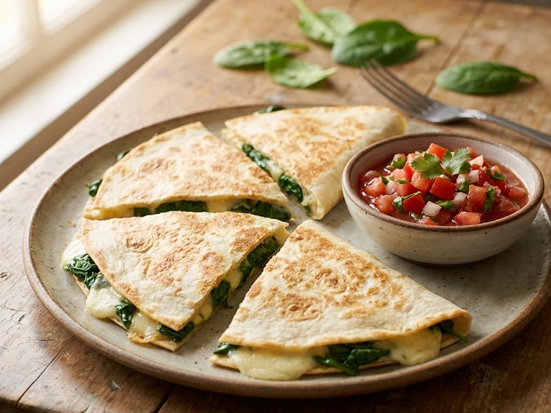 Baked Quesadilla with Fresh Tomato Salsa