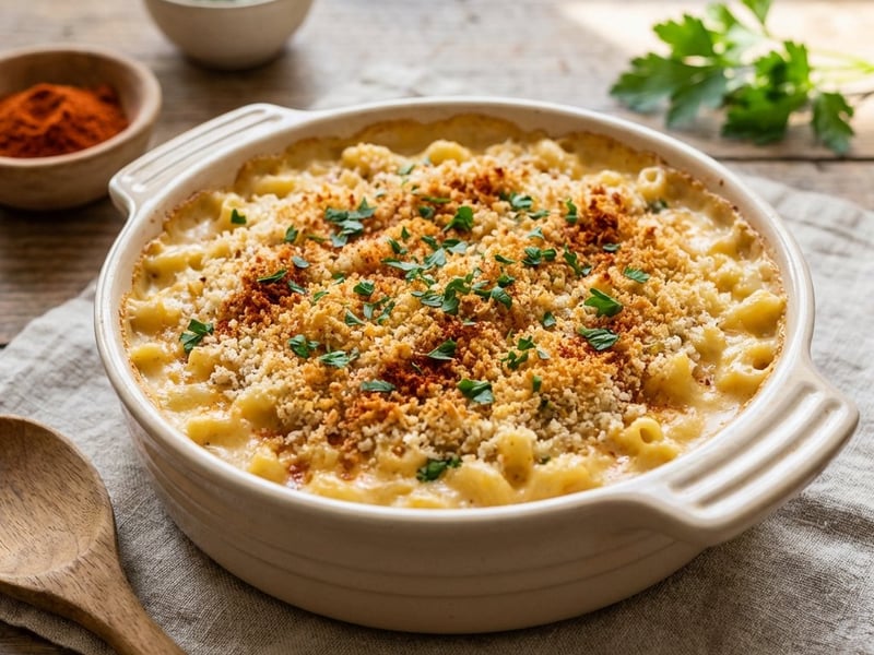 Mac and cheese cu patru feluri de brânză