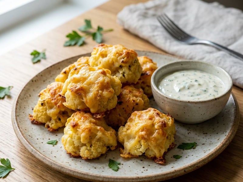 Nuggets de conopidă cu brânză Edam