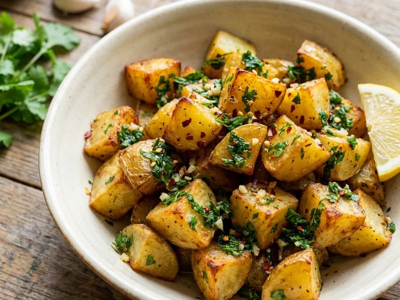 Cartofi libanezi picanți (batata harra)