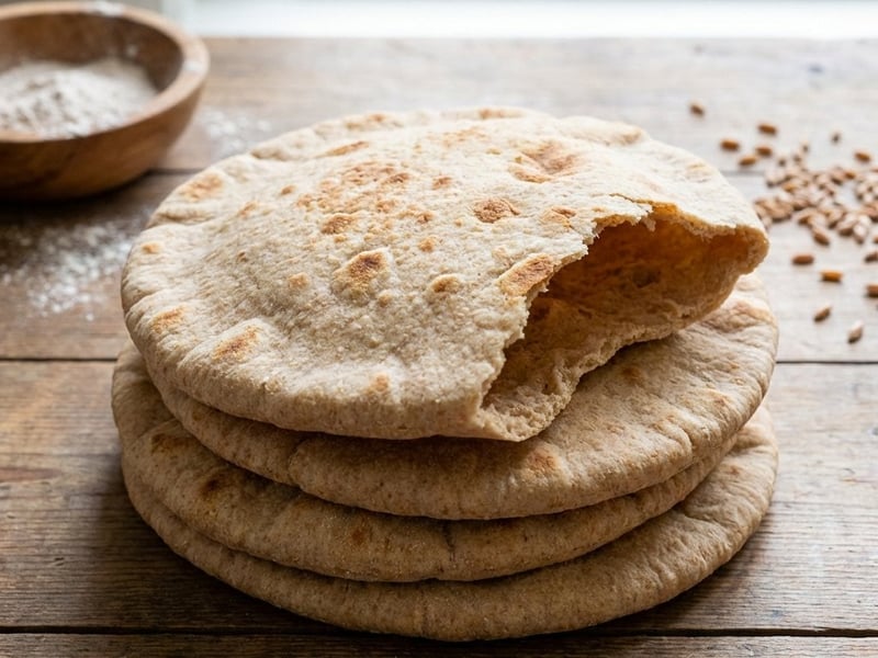 Homemade Whole Wheat Pita