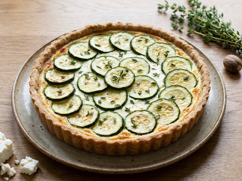 Zucchini and Feta Cheese Tart