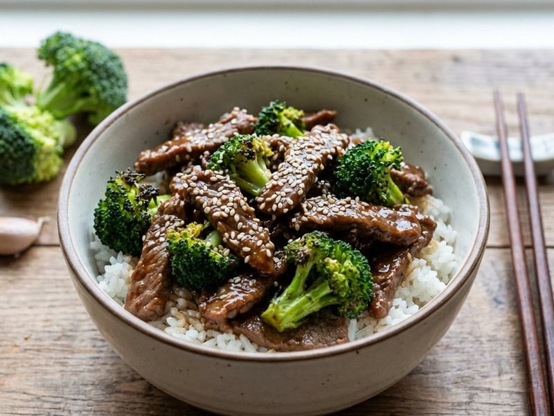 Chinese Beef with Broccoli and Rice