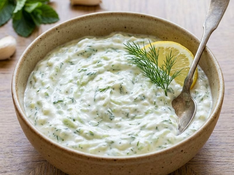 Tzatziki - Refreshing Greek Sauce with Fresh Herbs
