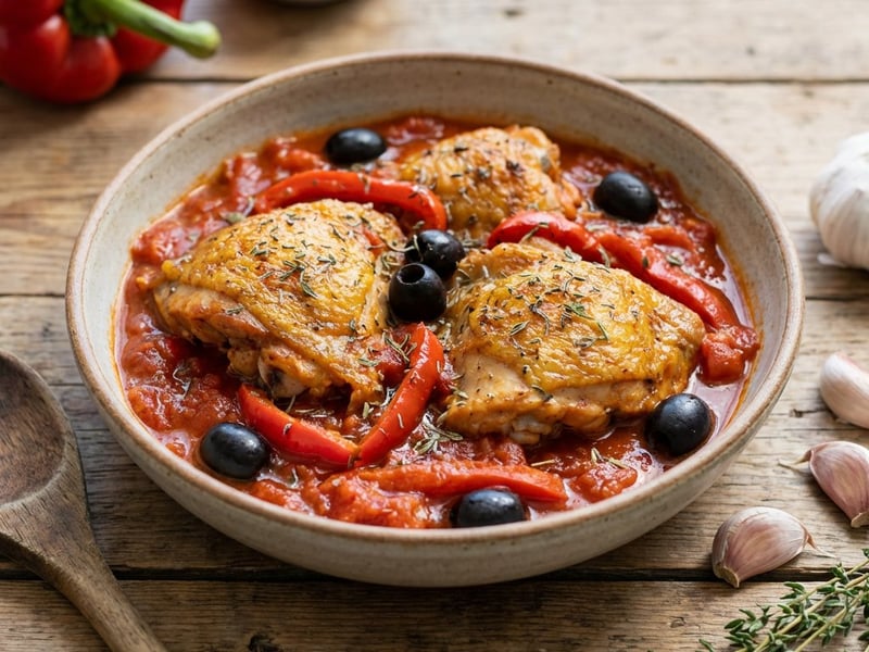 Basque Chicken with Peppers and Olives