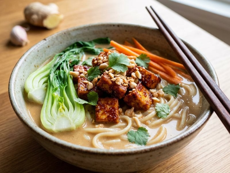 Peanut Butter and Crispy Tofu Ramen