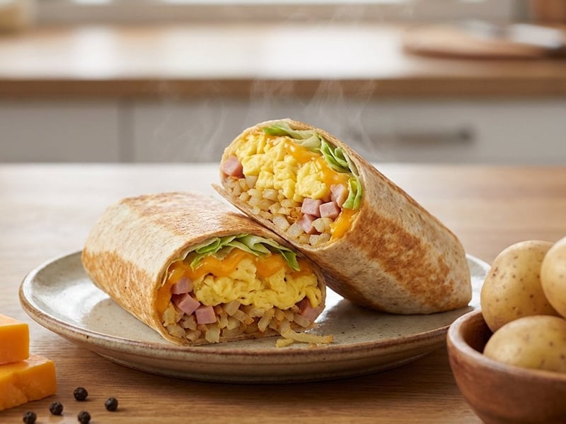 Burrito cu cartofi și cheddar