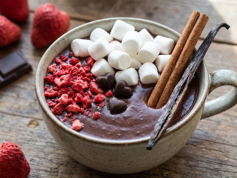 Hot chocolate with chili for Valentine's Day