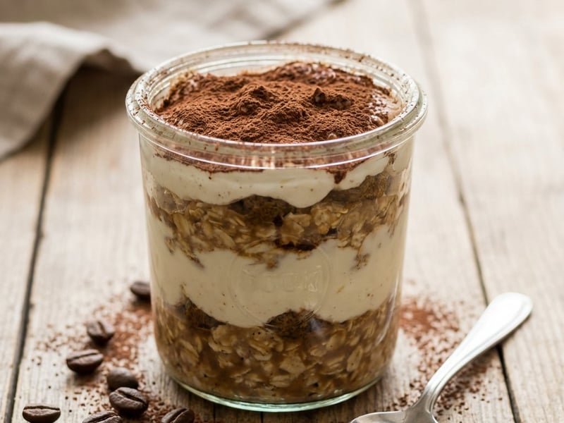 Overnight Tiramisu Oatmeal