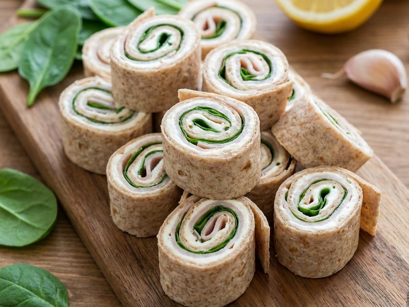 Turkey and Spinach Tortilla Rolls