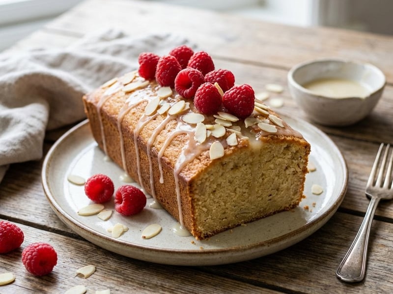 Almond and Raspberry Loaf Cake