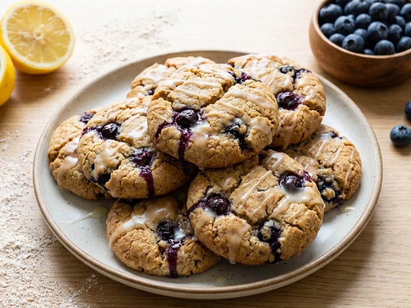 Blueberry and Cream Cheese Cookies