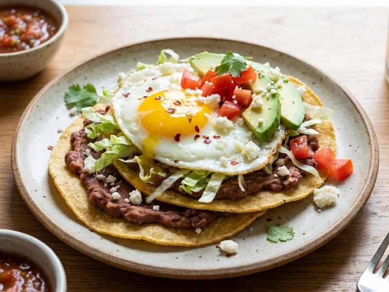 Breakfast Tostadas with Egg and Avocado