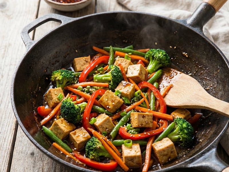 Pan-fried Tofu with Vegetables