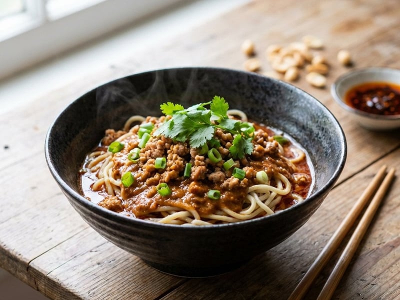 Tăiței Dan Dan în stil Sichuan