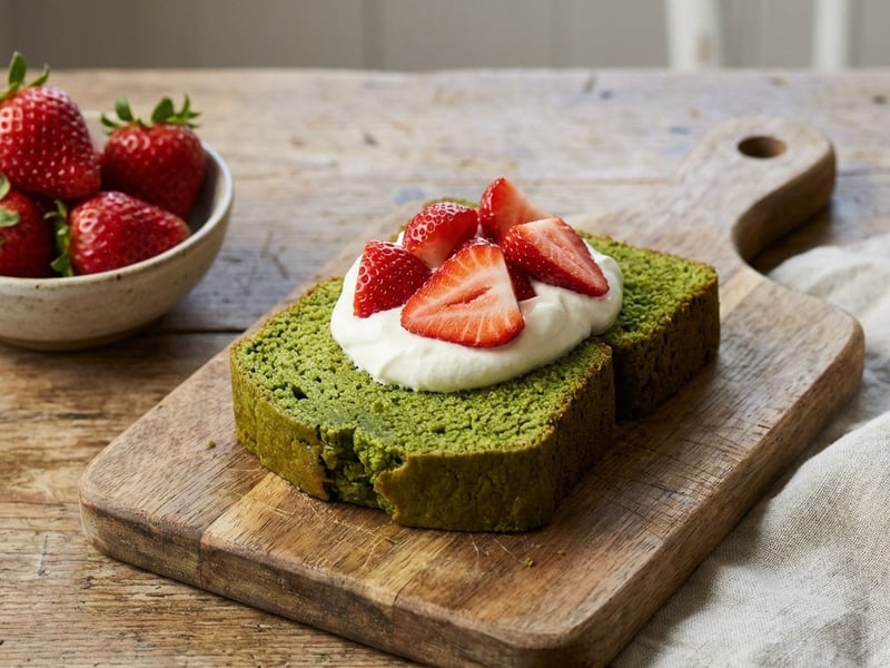 Matcha and Mascarpone Loaf Cake