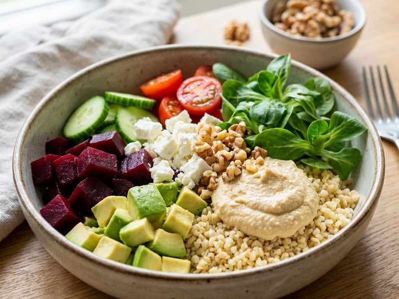Salată cu avocado și sfeclă roșie | Nutritivă și colorată