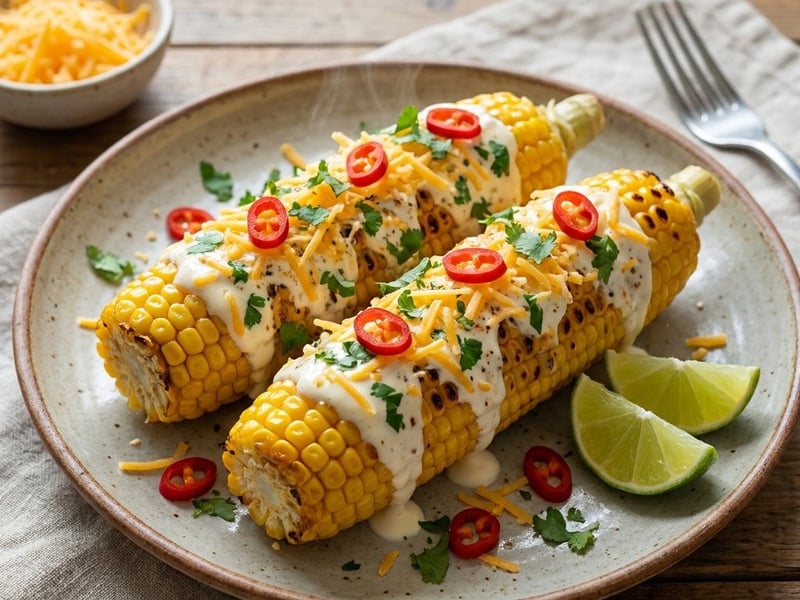 Porumb la grătar în stil mexican