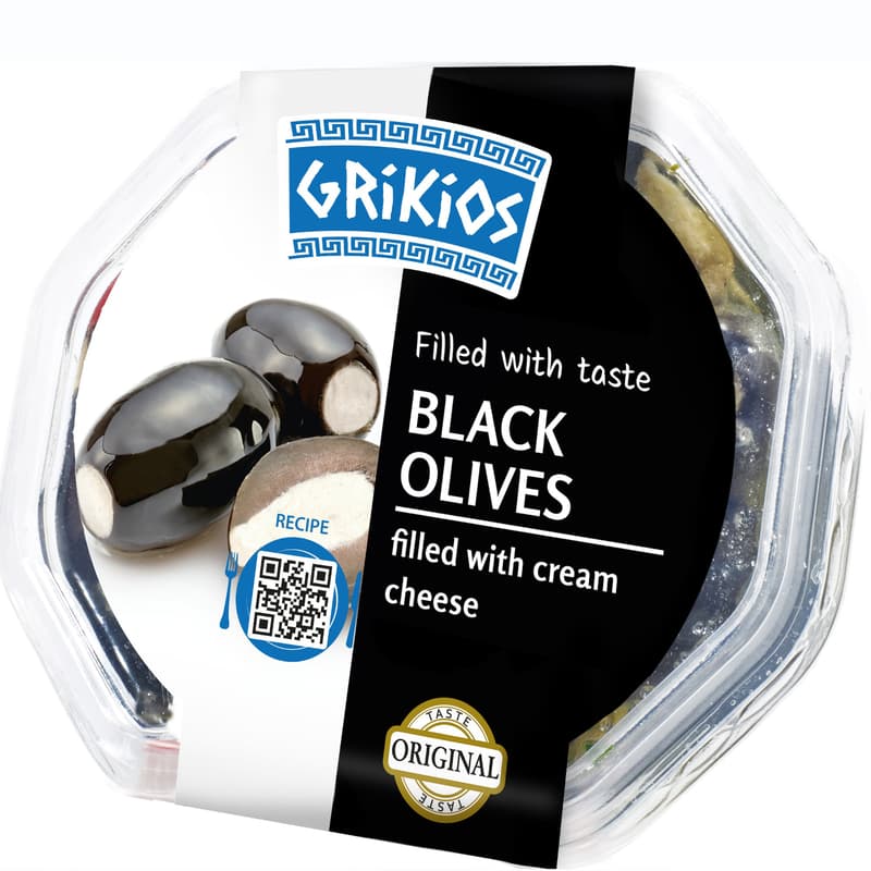 Grikios Masline negre umplute cu branza proaspata