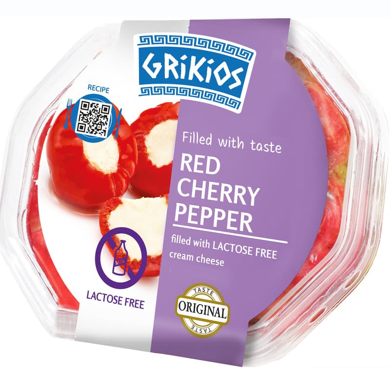Grikios Cherry Peppers filled with fresh lactose-free cheese