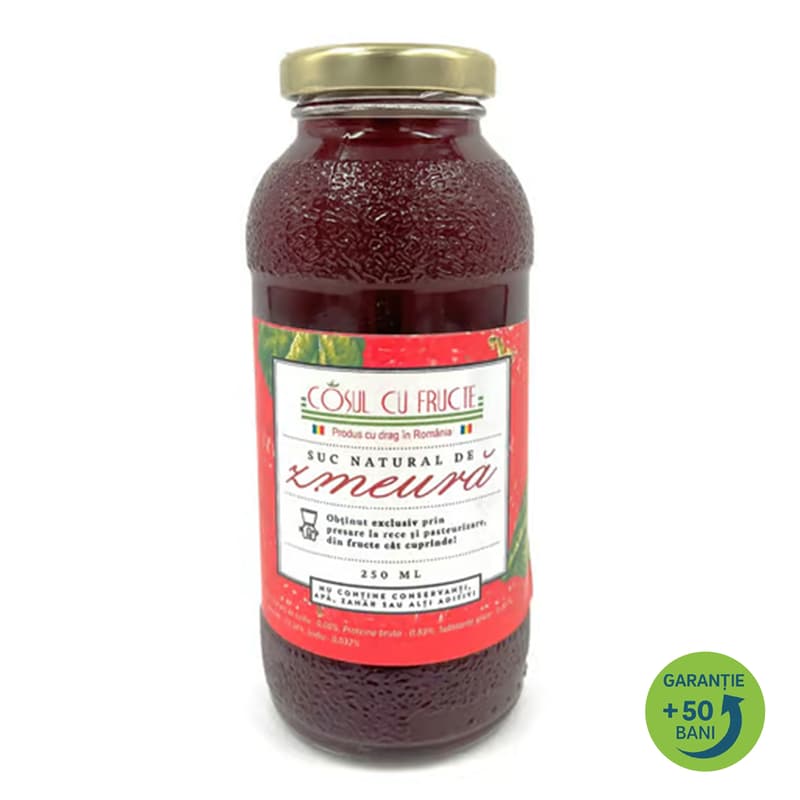 Cosul cu fructe Suc natural de zmeura