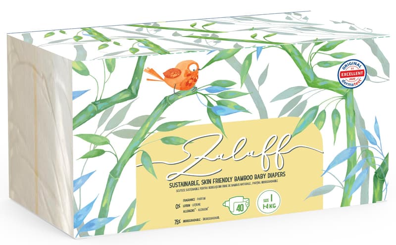 Zuluff bamboo fiber diapers, size 1