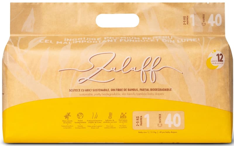 Zuluff bamboo fiber diapers, size 1