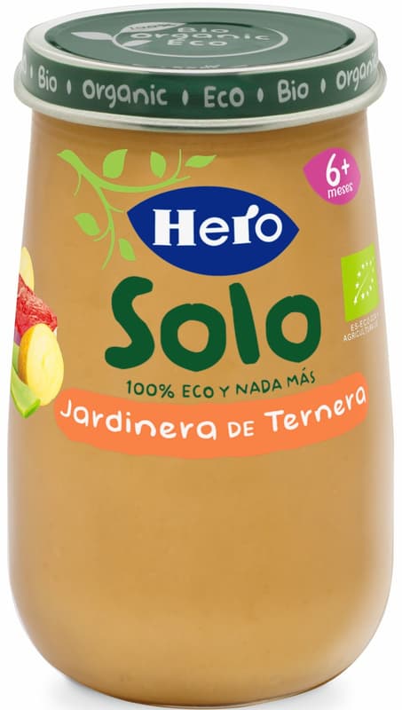 Hero Baby Solo ECO Meniu legume si vitel +6 luni
