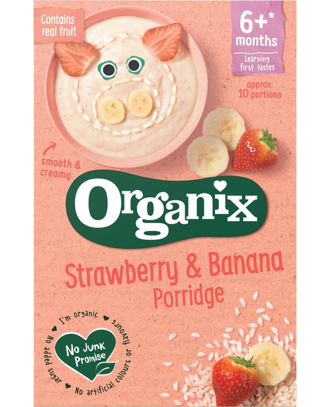 Organix ECO Rice, Corn, Strawberry and Banana Cereal +6 months
