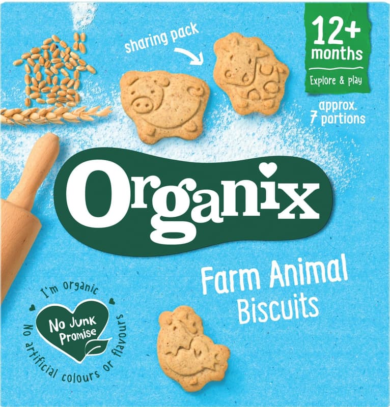Organix ECO Farm Animal Shaped Biscuits +12 months