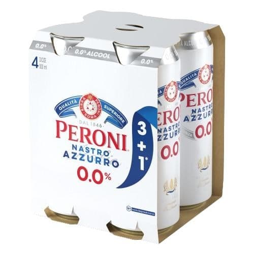 Peroni 0.0% Bere blonda doza fara alcool 3+1pack