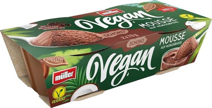 Muller Vegan Chocolate Mousse (2X70G)