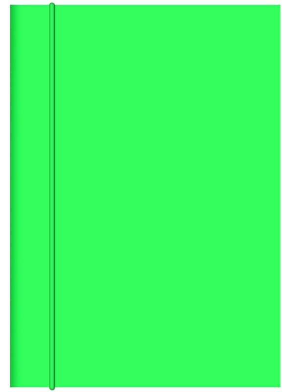 Acvila Neon Green Elastic Cardboard Folder
