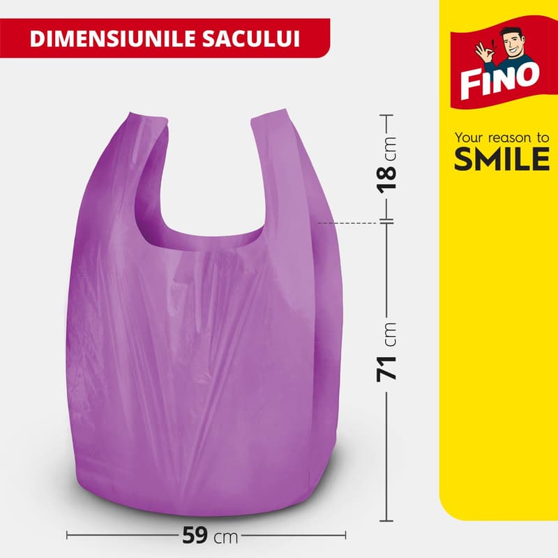 Fino Coloured Bags with Handles 60l