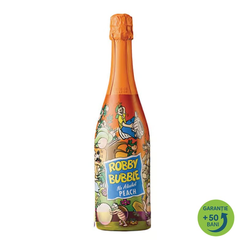 Robby Bubble Bautura carbogazoasa cu aroma de piersici