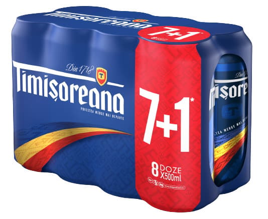 Timisoreana Lux Bere blonda doza 7+1 pack