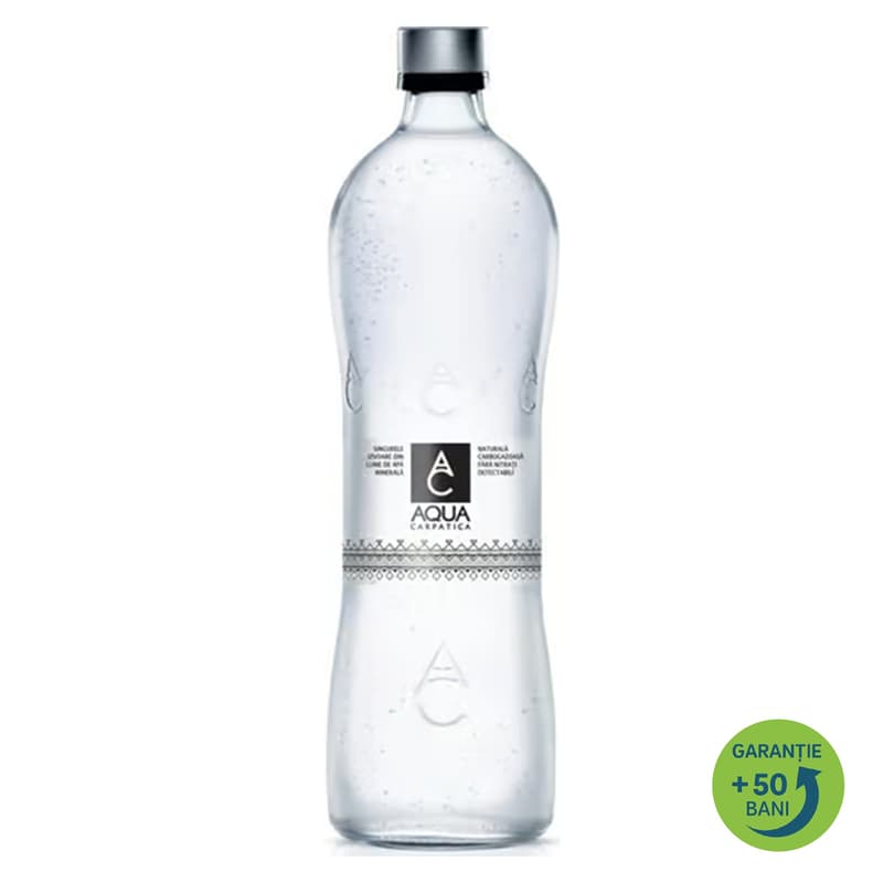 Aqua Carpatica Sparkling Mineral Water Glass Bottle