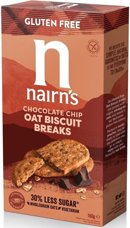 Nairn's Gluten Free Chocolate Chip Oat Crackers