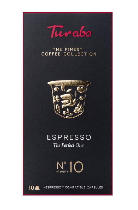 Turabo Espresso Coffee 10 Capsules Compatible with Nespresso