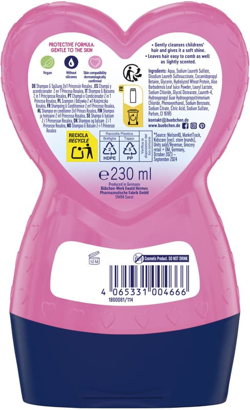 Bubchen Princess Rosalea 2 in 1 Shampoo & Conditioner