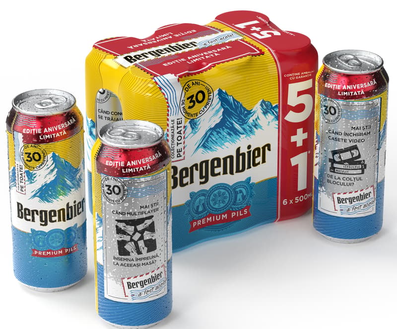 Bergenbier Bere blonda doza 5+1 pack