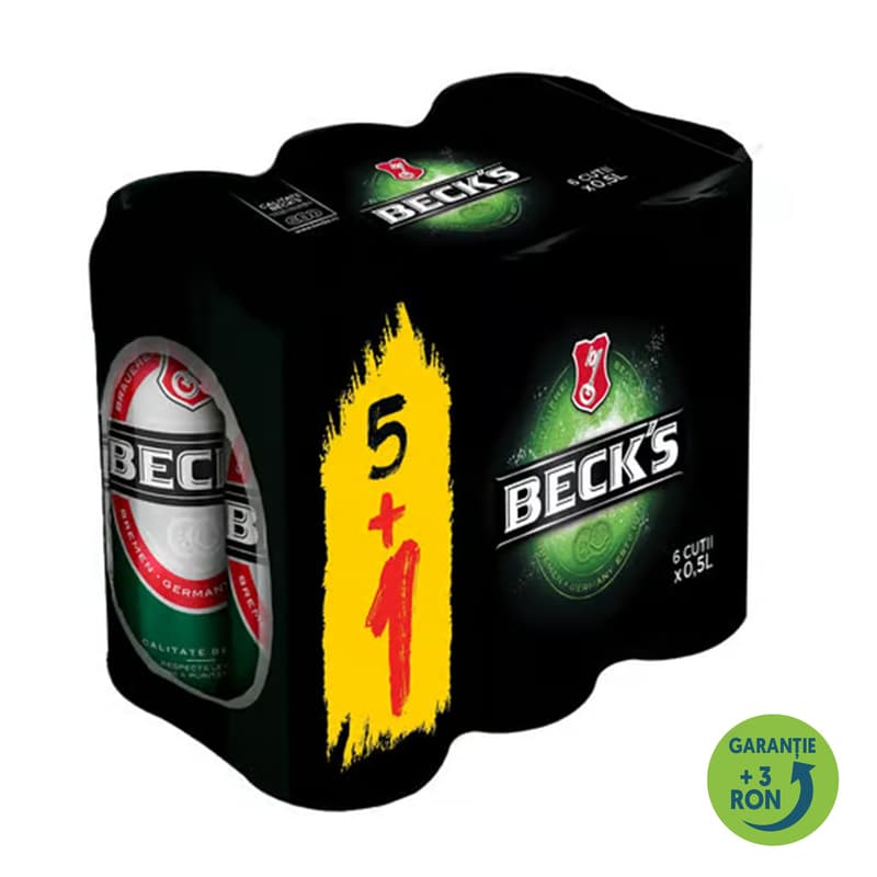 Beck's Bere blonda doza 5+1 pack