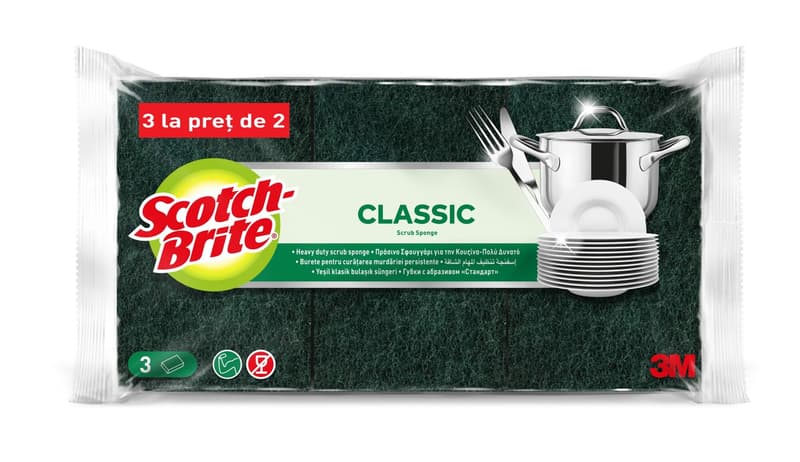 Scotch Brite Burete Clasic 3 la pret de 2 NOU