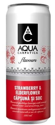 Aqua Carpatica Refreshing Drink with Mineral Water and Strawberry Juice