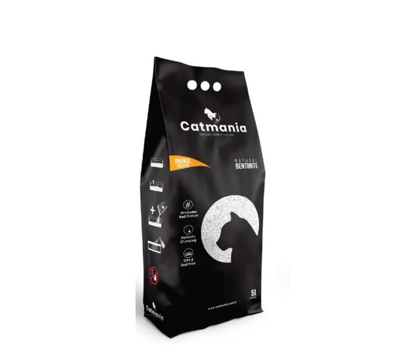 Catmania Asternut igienic, bentonita cu parfum de portocala