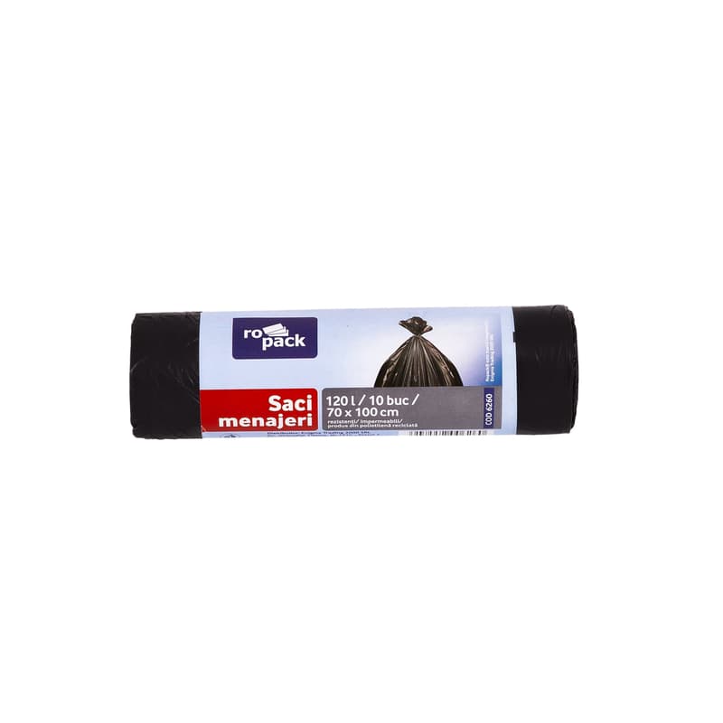 Ropack Saci menajeri HDPE negru 120l