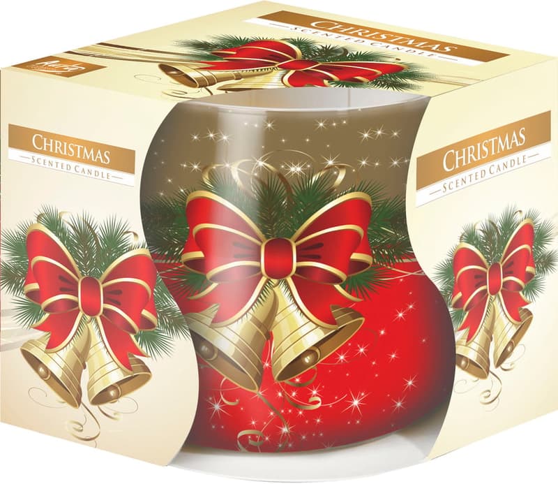 Bispol Scented Candle in Printed Glass - Christmas