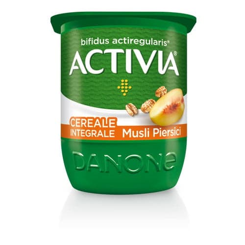 Activia Yogurt with Muesli and Peaches